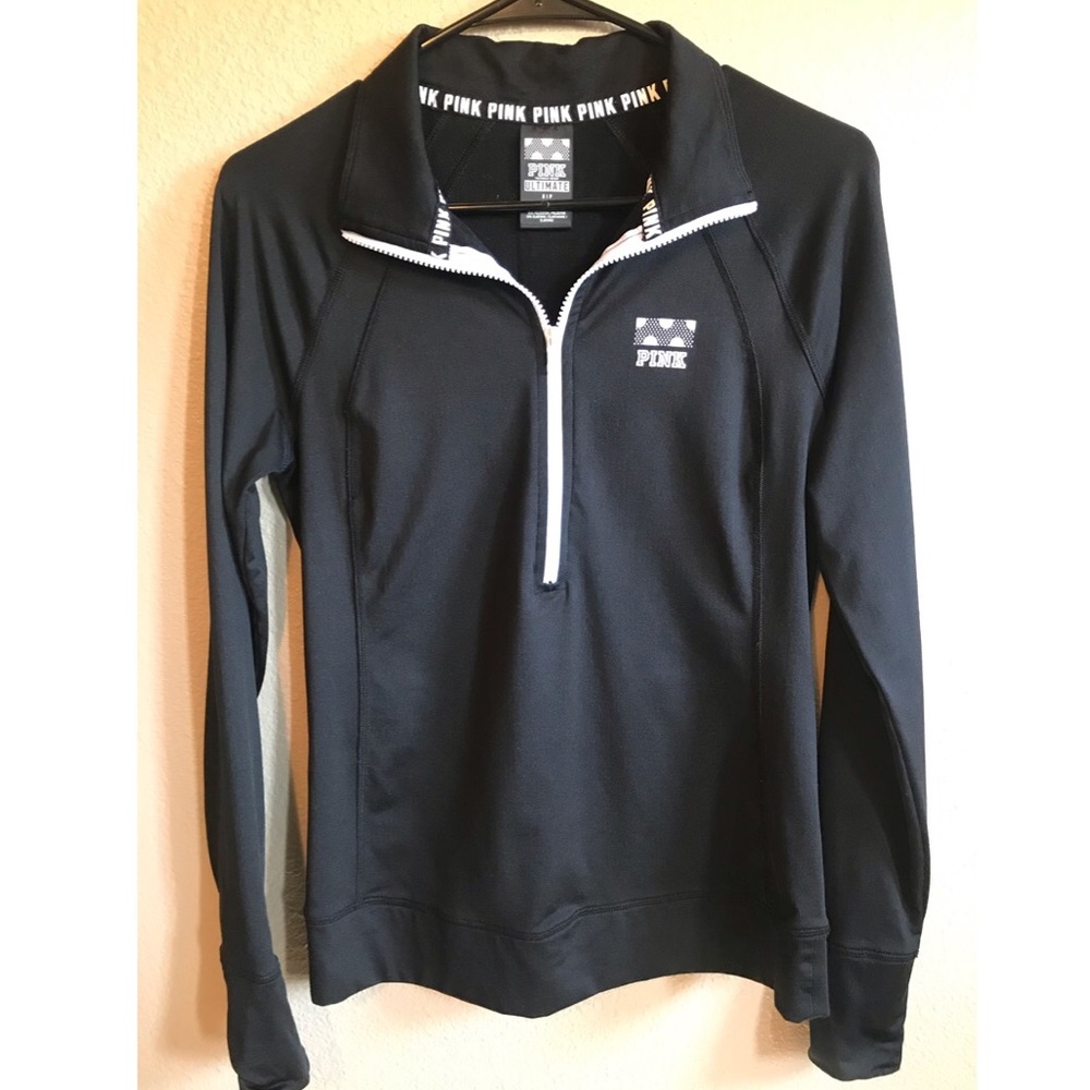 Victoria’s Secret Pink half zip black jacket